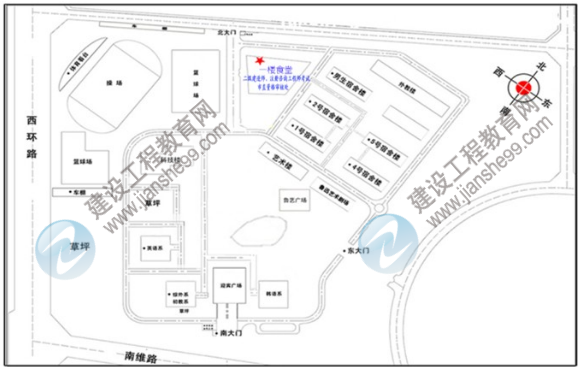 2014鹽城二級建造師報名市直審核點（鹽城高等師范學校）線路圖 