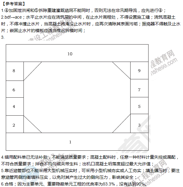 2013年一級建造師水利水電工程試題及答案(案例五)