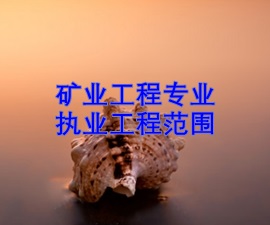 一級(jí)建造師專業(yè)執(zhí)業(yè)工程范圍——礦業(yè)工程