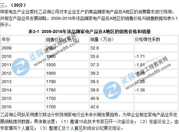 2017年咨詢《現(xiàn)代咨詢方法與實(shí)務(wù)》試題解析（案例三）