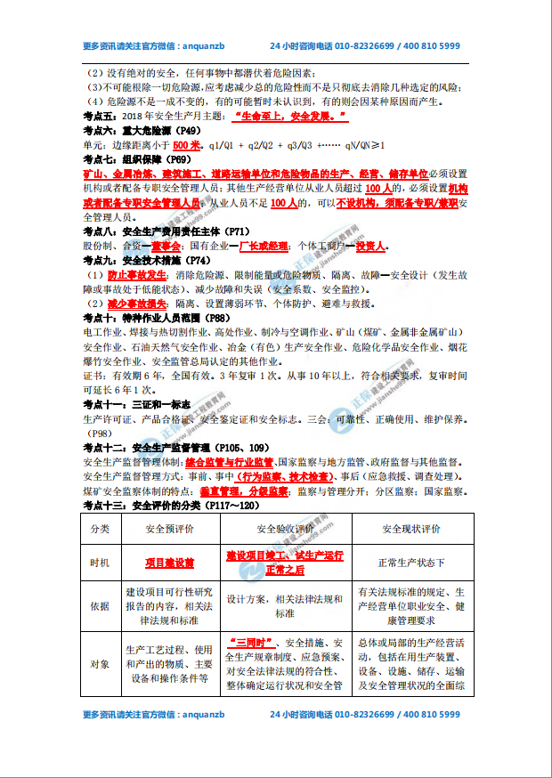 2018年安全工程師《安全生產(chǎn)管理知識(shí)》必備考點(diǎn)1