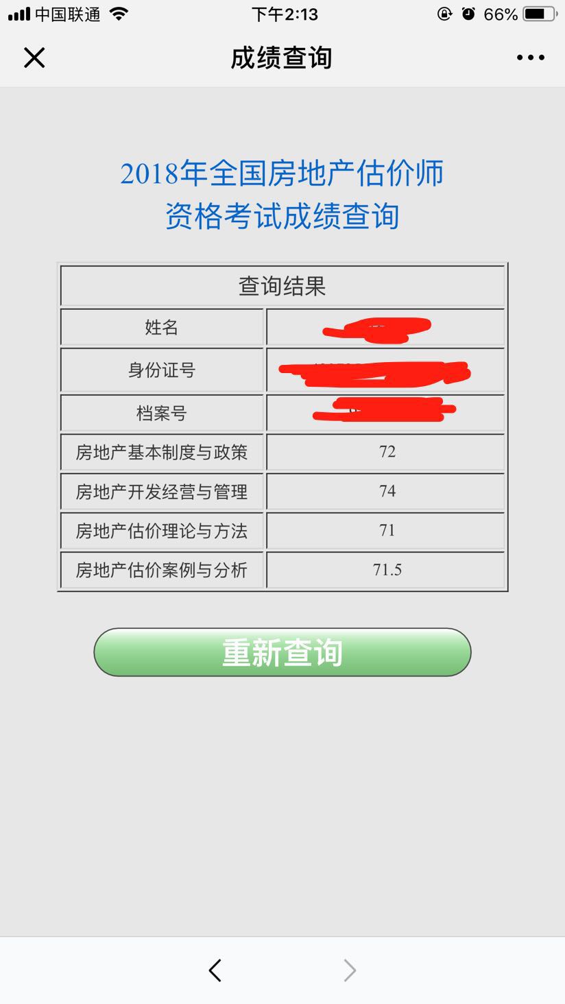 房地產(chǎn)估價師考試成績