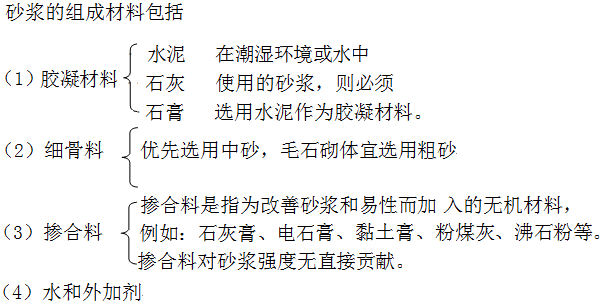 二級(jí)建造師建筑工程第三講建筑材料：砂漿、砌塊