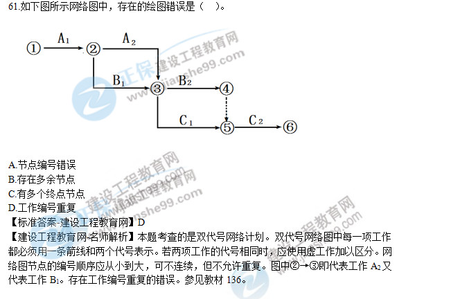 2019年二級建造師施工管理試題及答案解析