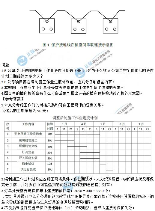 2019年二級(jí)建造師《機(jī)電工程》試題及答案解析案例一