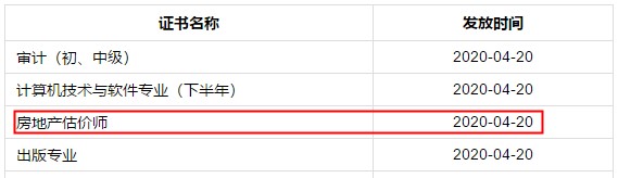 成都房地產(chǎn)估價師證書發(fā)放