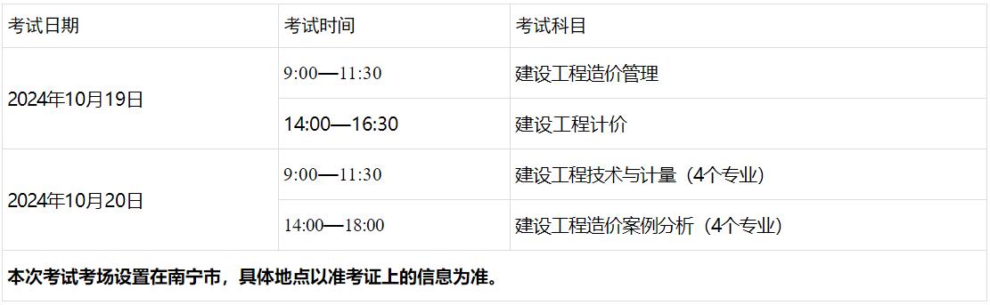 考試時(shí)間、科目及考場設(shè)置 ?